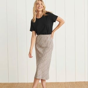 Jenni Kayne leopard print slip skirt size L